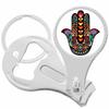Colorful Hamsa Nail Clippers Plus Bottle Opener Keychain view 1