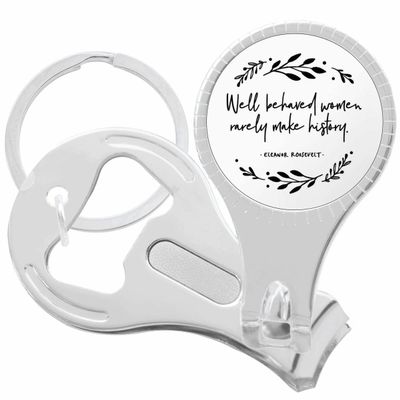 Well Behaved Women Nail Clippers Plus Bottle Opener Keychain