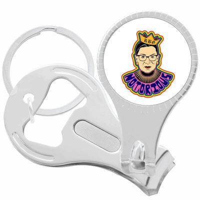 Notorious RBG Ruth Bader Ginsburg Nail Clippers Plus Bottle Opener Keychain