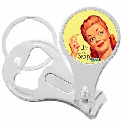 Its a Snap Nail Clippers Plus Bottle Opener Keychain