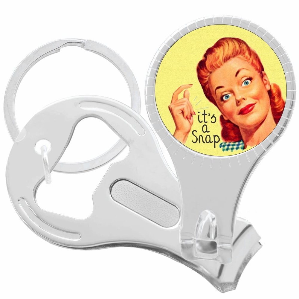 Its a Snap Nail Clippers Plus Bottle Opener Keychain