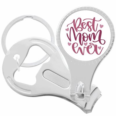 Best Mom Ever Nail Clippers Plus Bottle Opener Keychain