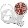 Red Swirl Pattern Nail Clippers Plus Bottle Opener Keychain view 1