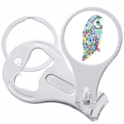 Rainbow Owl Nail Clippers Plus Bottle Opener Keychain
