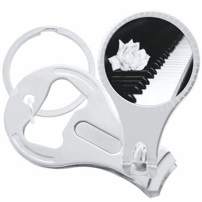 Piano Rose Nail Clippers Plus Bottle Opener Keychain