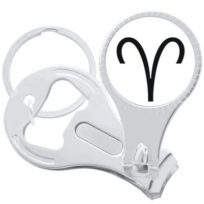 Aries Zodiac Nail Clippers Plus Bottle Opener Keychain