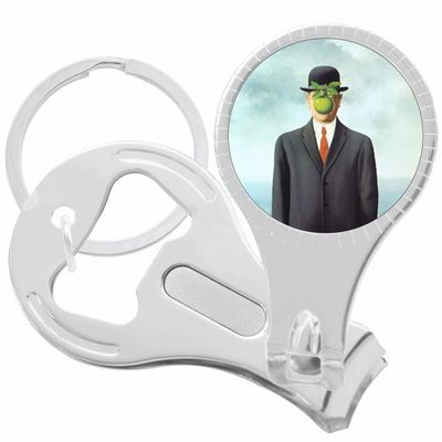 Rene Magritte Son of Man Nail Clippers Plus Bottle Opener Keychain