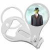 Rene Magritte Son of Man Nail Clippers Plus Bottle Opener Keychain view 1