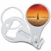 Ocean Sail Orange Nail Clippers Plus Bottle Opener Keychain view 1
