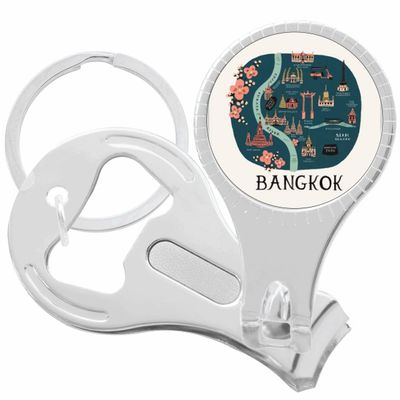 Bangkok Nail Clippers Plus Bottle Opener Keychain