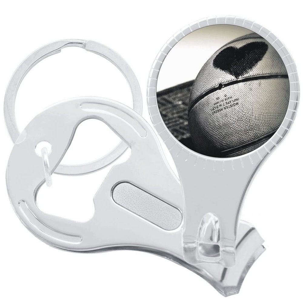 Basketball Heart Sports Nail Clippers Plus Bottle Opener Keychain