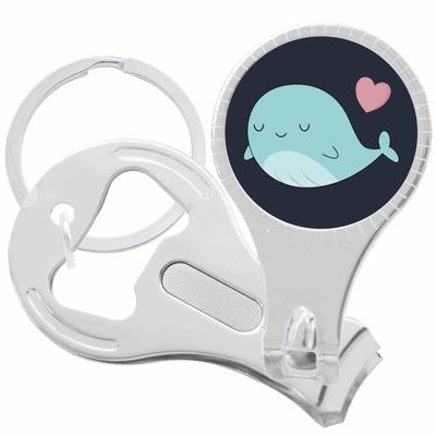 Whale Love Nail Clippers Plus Bottle Opener Keychain