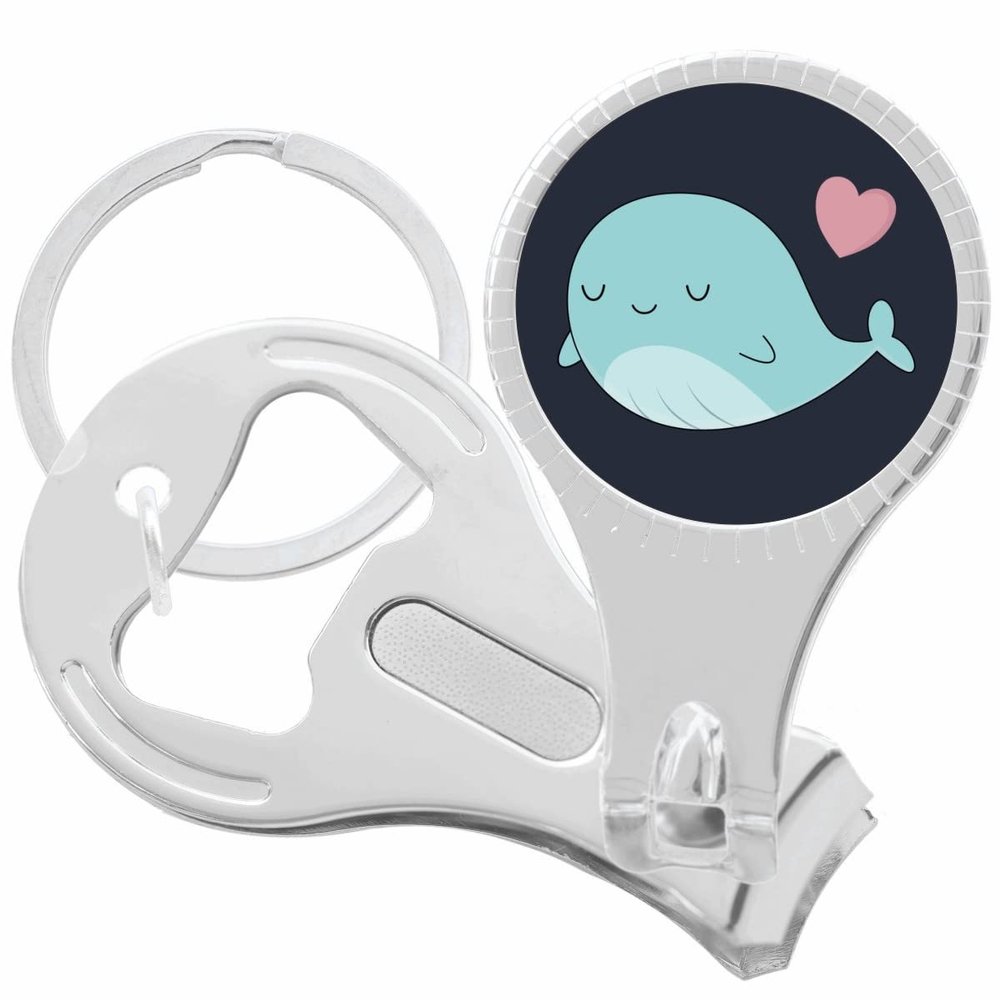 Whale Love Nail Clippers Plus Bottle Opener Keychain