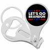 Lets Go Brandon on Black Nail Clippers Plus Bottle Opener Keychain view 1