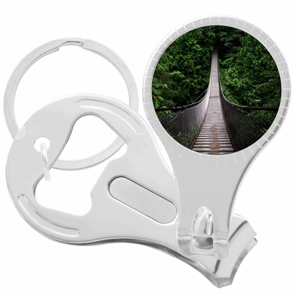 Bridge Forest Nail Clippers Plus Bottle Opener Keychain
