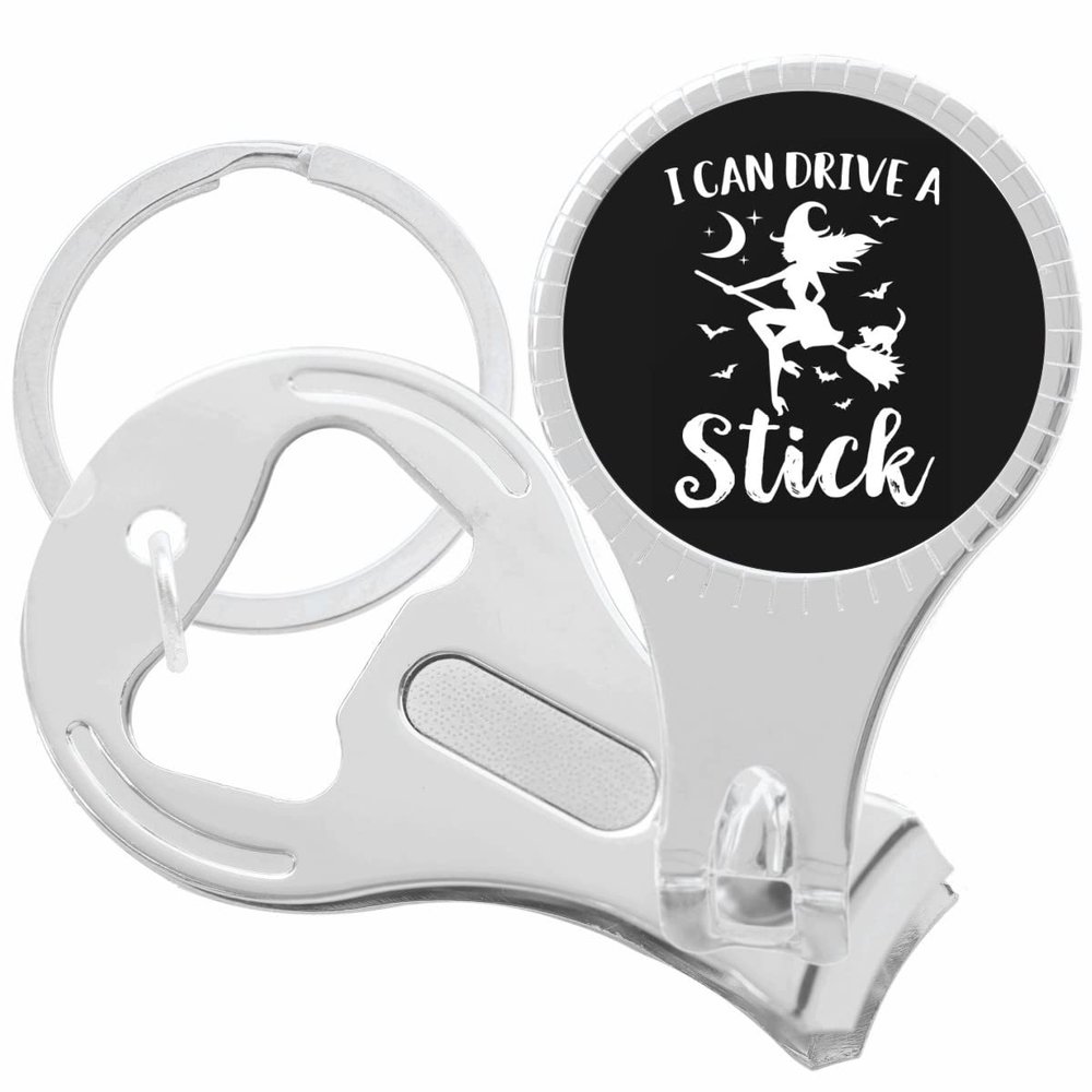 I Can Drive a Stick Witch Nail Clippers Plus Bottle Opener Keychain
