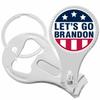 Lets Go Brandon Red White Blue Nail Clippers Plus Bottle Opener Keychain view 1