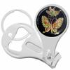 Two Colorful Butterflies Nail Clippers Plus Bottle Opener Keychain view 1