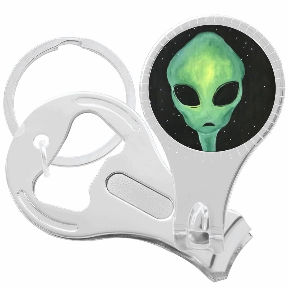 Alien Nail Clippers Plus Bottle Opener Keychain