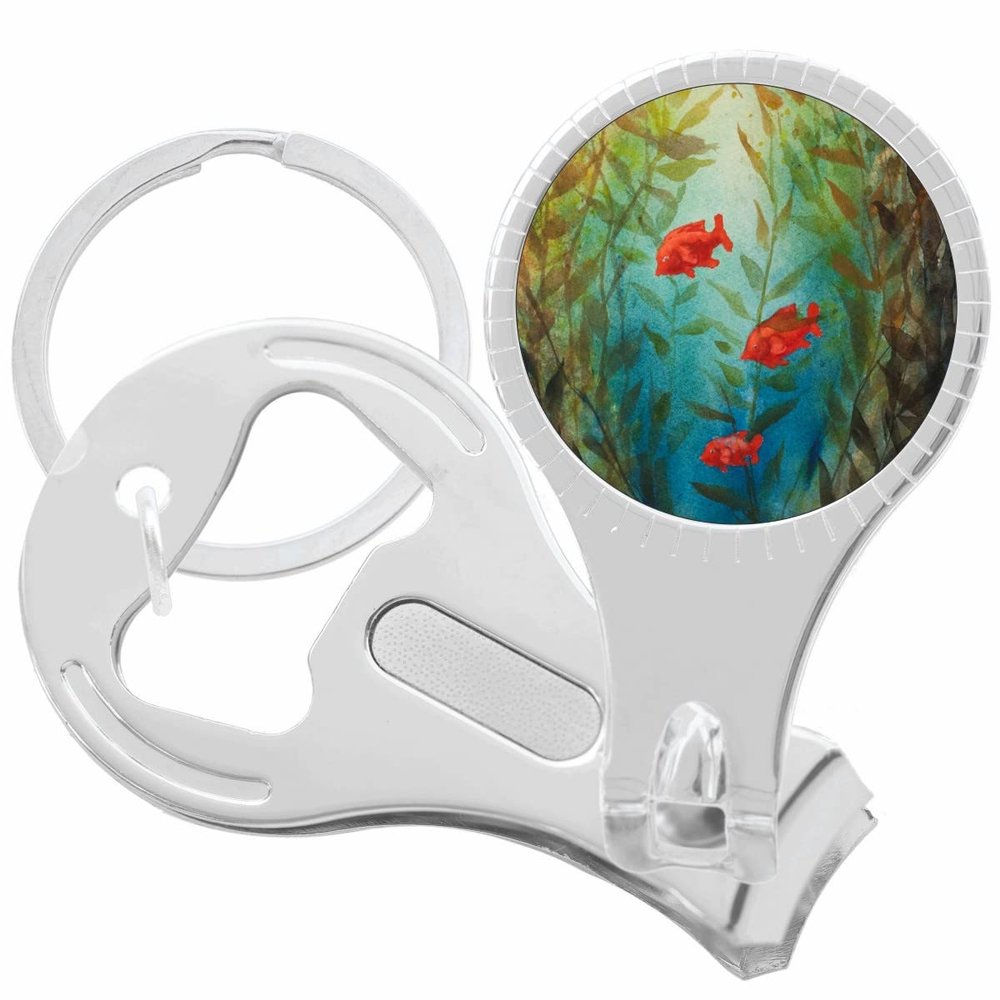 Kelp Forest Nail Clippers Plus Bottle Opener Keychain