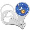 Celestial Moon and Stars Nail Clippers Plus Bottle Opener Keychain view 1