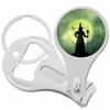 Black Witch Green Moon Nail Clippers Plus Bottle Opener Keychain view 1