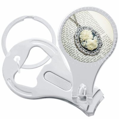 Cameo Book Nail Clippers Plus Bottle Opener Keychain