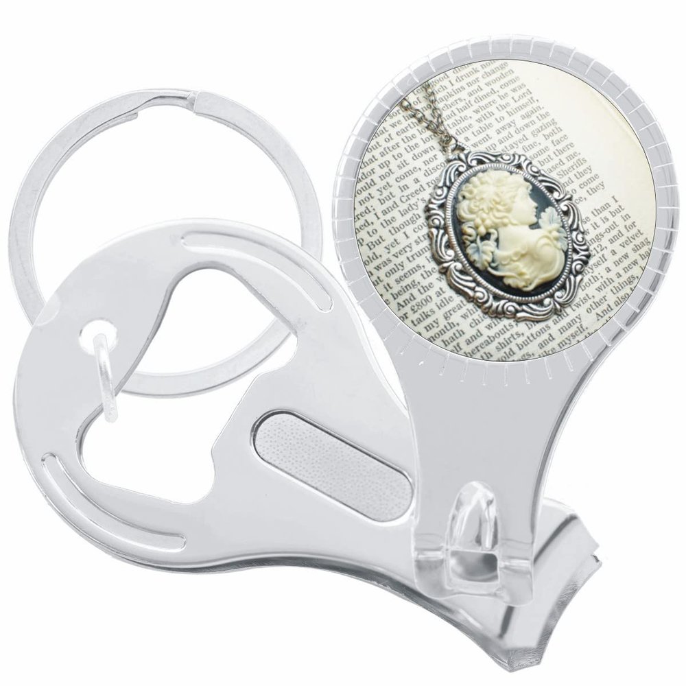 Cameo Book Nail Clippers Plus Bottle Opener Keychain