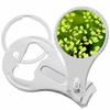 Green Leaves Nail Clippers Plus Bottle Opener Keychain view 1