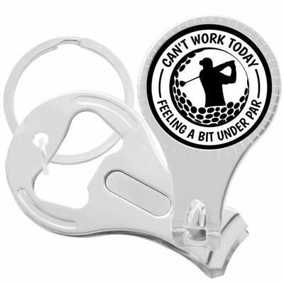 Cant Work Today Feeling A Bit Under Par Nail Clippers Plus Bottle Opener Keychain