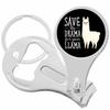 Save The Drama for Your Llama Black Nail Clippers Plus Bottle Opener Keychain view 1