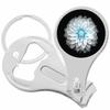 Flower on Black Nail Clippers Plus Bottle Opener Keychain view 1