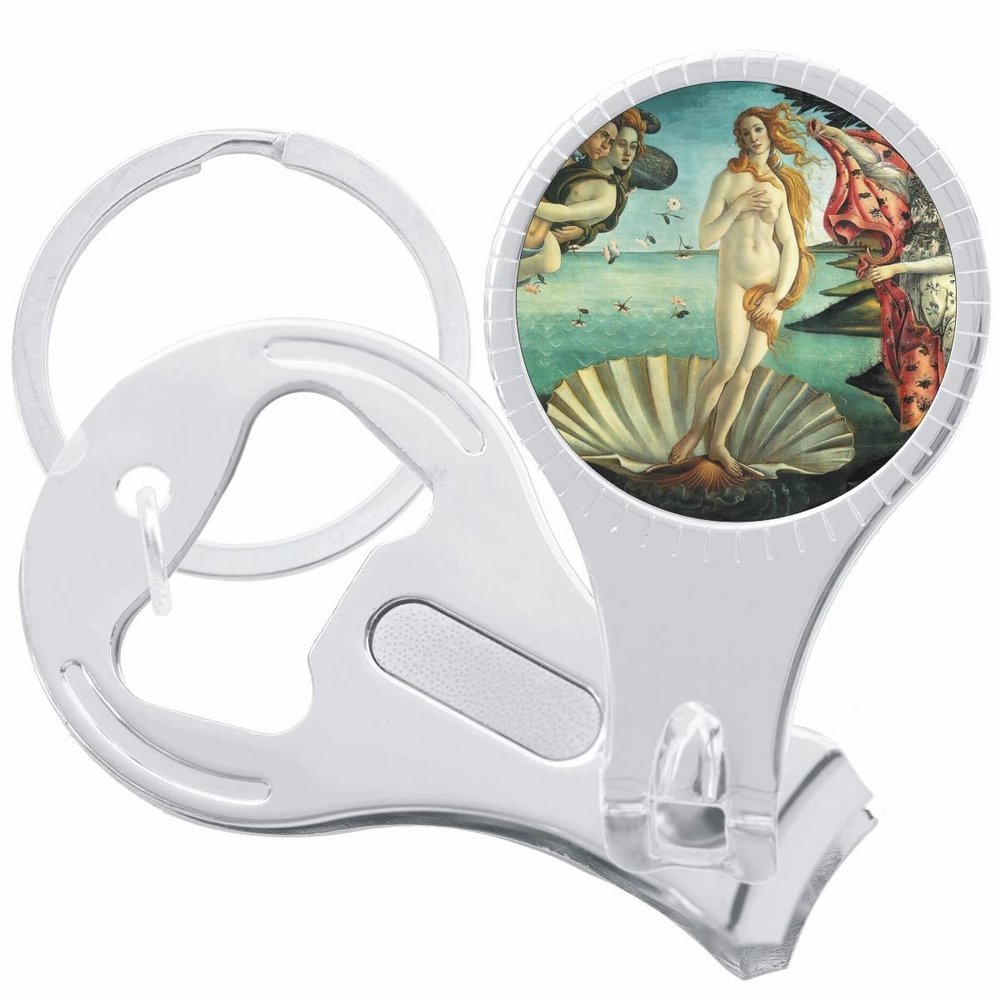 Birth of Venus Nail Clippers Plus Bottle Opener Keychain