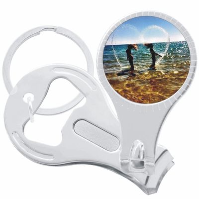 Beach Ocean Hair Flip BFF Nail Clippers Plus Bottle Opener Keychain