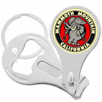 Mammoth Mountain California Vintage Nail Clippers Plus Bottle Opener Keychain