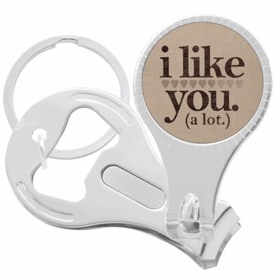 I Like You A Lot Nail Clippers Plus Bottle Opener Keychain