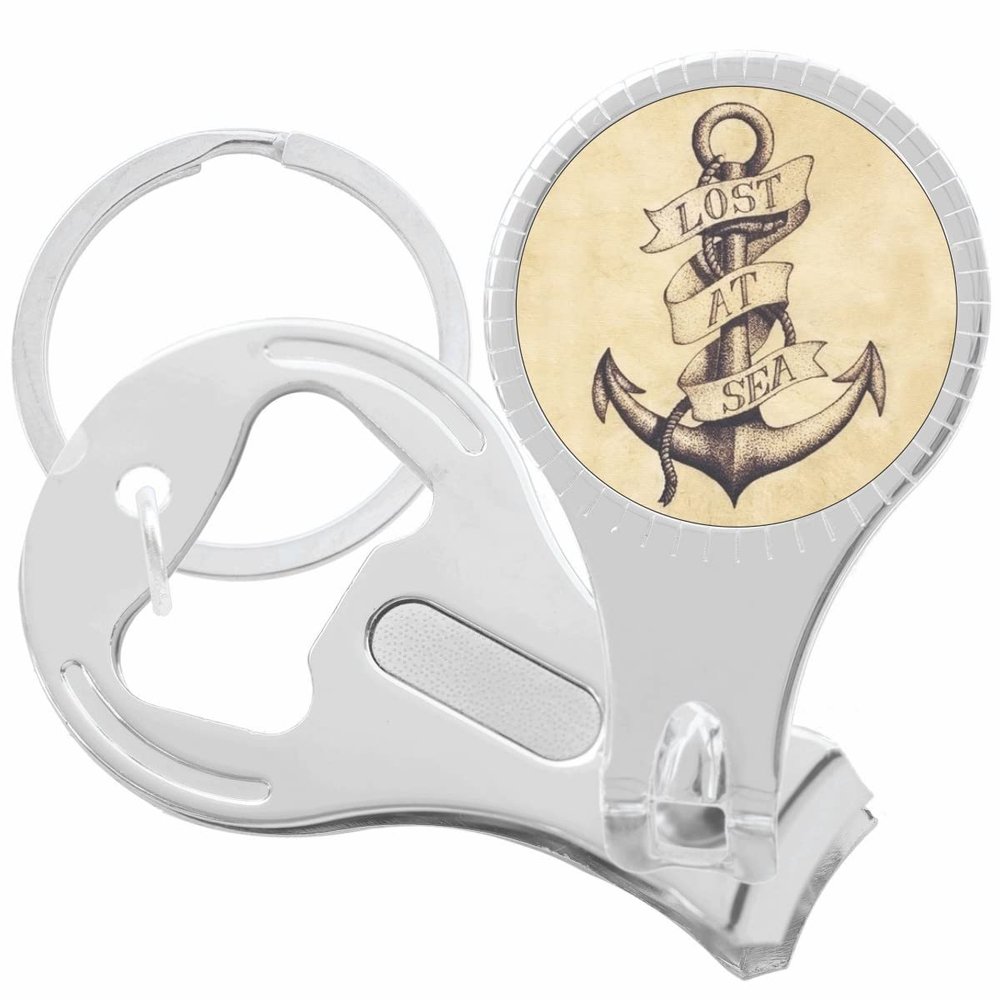 Lost at Sea Anchor Nail Clippers Plus Bottle Opener Keychain