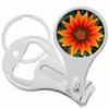 Orange Flower Nail Clippers Plus Bottle Opener Keychain view 1