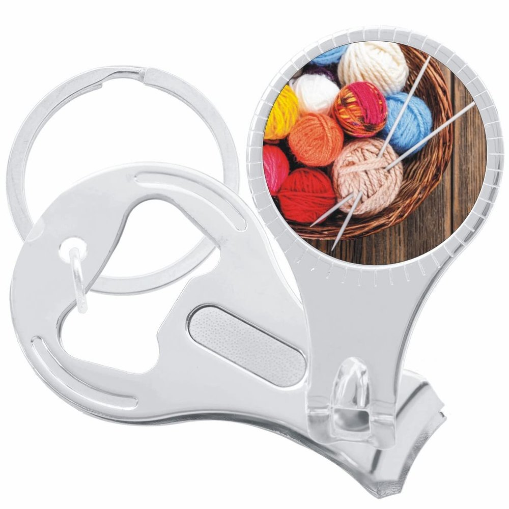 Knitting Nail Clippers Plus Bottle Opener Keychain