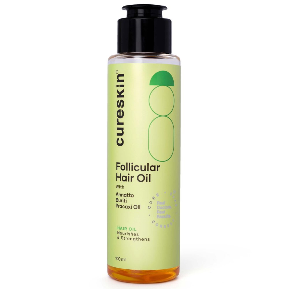 Cureskin Follicular Hair Oil | Nourishes & Strengthens with Annatto, Buriti, Brazil Nut and Coconut Oil, 3.38 Fl Oz (Pack of 1)