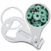 Teal Daises Nail Clippers Plus Bottle Opener Keychain view 1