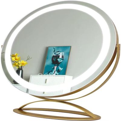 DULASP Mirror Gold Touch Sensor Makeup Mirror Light, Dimmable Led Dressing Table Lighting 3 Colors Vanity Mirror with Lights 50cm Gold
