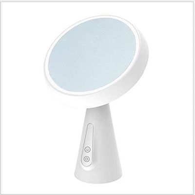 DULASP Makeup Mirror Light Vanity Mirror Desktop Fill Mirror Smart Desktop Dimming Mirror (Color : White)