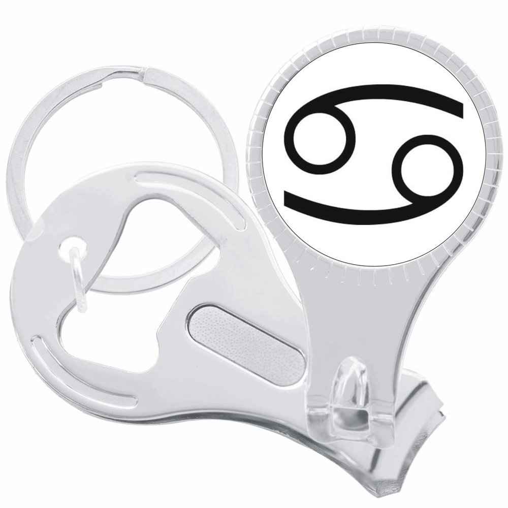 Cancer Zodiac Nail Clippers Plus Bottle Opener Keychain
