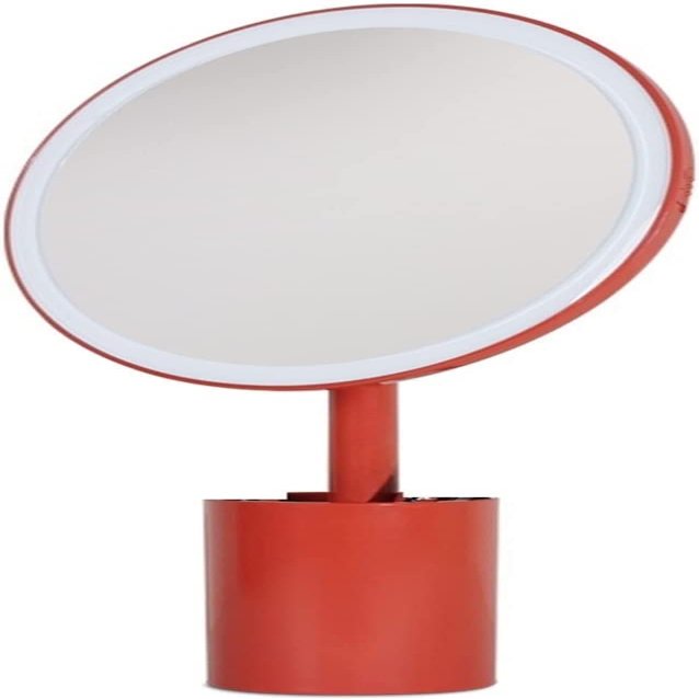DULASP Led Vanity Mirror Portable Storage Desktop Vanity Mirror Fill Light Mirror Desktop Vanity Mirror