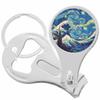 The Great Wave Starry Night Nail Clippers Plus Bottle Opener Keychain view 1