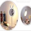 DULASP Makeup Mirrors Wall Mounted Makeup Mirror Rabbit led Makeup Mirror with Light Intelligent Fill Light Mirror Desktop Vanity Mirror Female Small Gift Mirror view 3