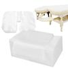 Uralili 100 Pieces Disposable Non Woven Massage Table Sheets Set Include 50 Pieces 31x71 Inches Soft Massage Bed Sheet & 11x14 Inches Face Cradle Covers For Massage Beauty Salon -White view 1