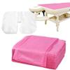 Uralili 100 Pieces Disposable Non Woven Massage Table Sheets Set Include 50 Pieces 31x71 Inches Soft Massage Bed Sheet & 11x14 Inches Face Cradle Covers For Massage Beauty Salon - Pink view 1