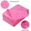 Uralili 100 Pieces Disposable Non Woven Massage Table Sheets Set Include 50 Pieces 31x71 Inches Soft Massage Bed Sheet & 11x14 Inches Face Cradle Covers For Massage Beauty Salon - Pink view 3